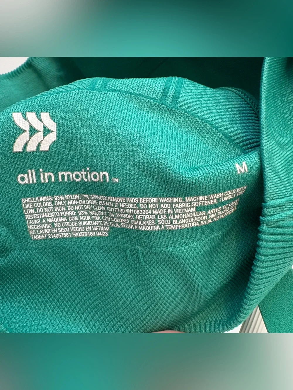 All In Motion Green Seamless Crop Bralette - Picture 6 of 8